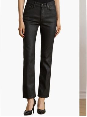 Ralph Lauren Coated High Waist Straight Leg Ankle Jeans 8P